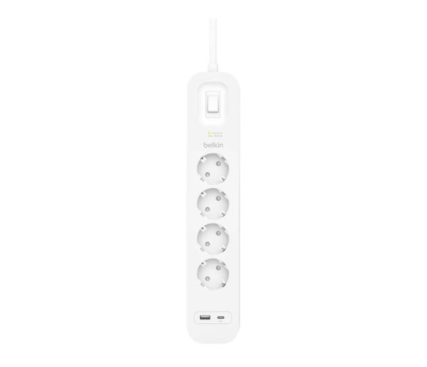Belkin Listwa przeciwprzepięciowa 525J, 4 gniazda Schuko, USB-A - 1363151 - zdjęcie 3